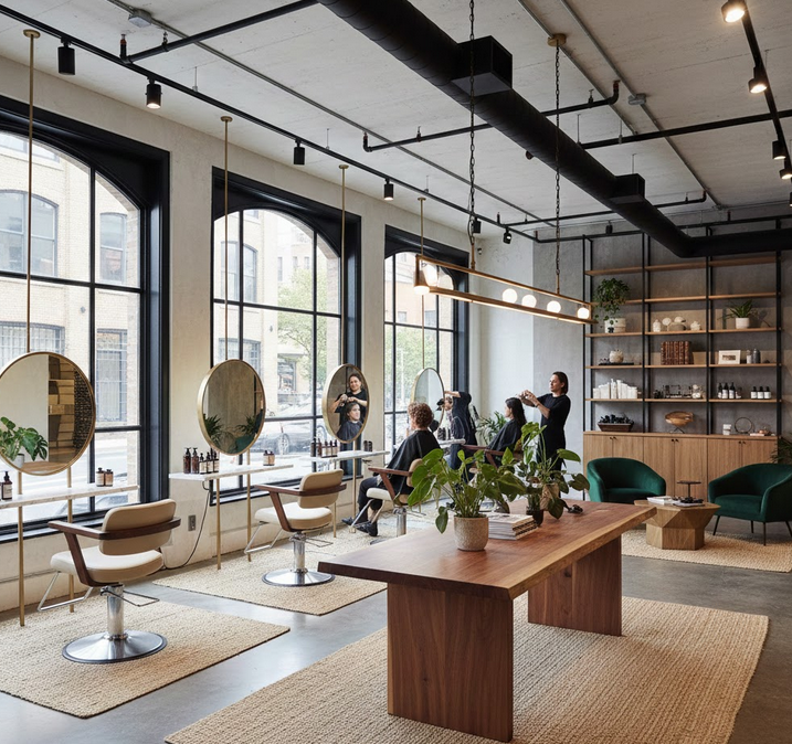 Interior view of Lush Hair Salon